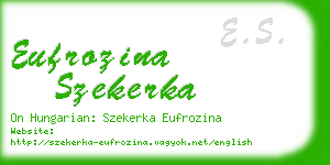 eufrozina szekerka business card